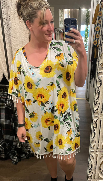 Plus Size OS Sunflower coverup